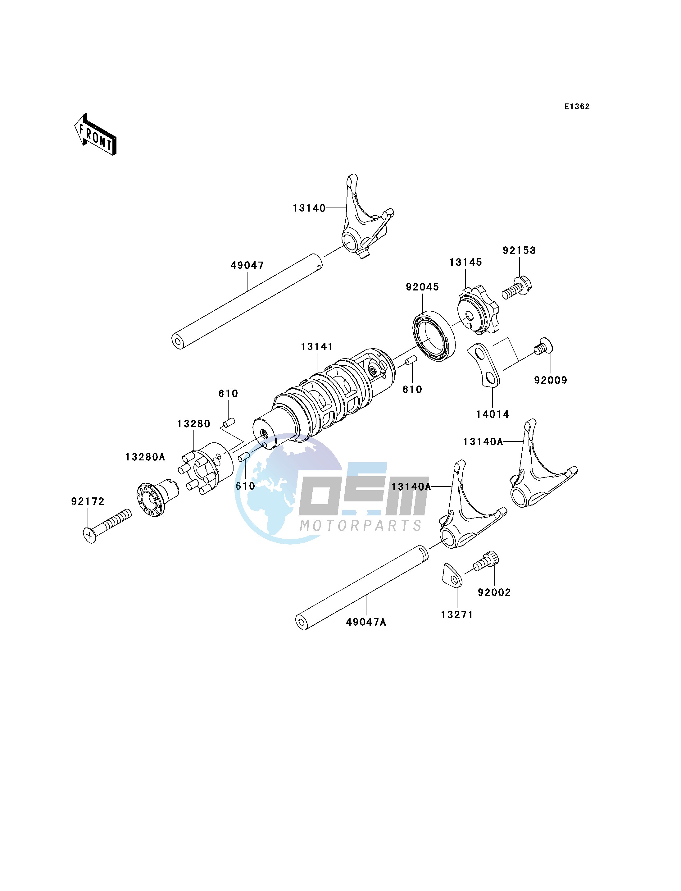 GEAR CHANGE DRUM_SHIFT FORK-- S- -