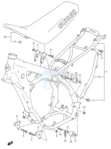 RM250 (E28) drawing FRAME - SEAT (MODEL P)