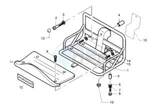 Liberty 125 drawing Carrier, Front PPTT