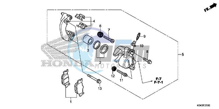 REAR BRAKE CALIPER