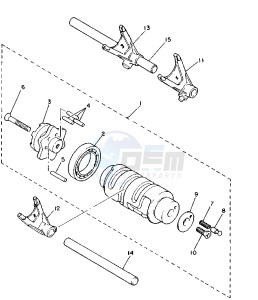 XV VIRAGO 535 drawing SHIFT CAM-FORK