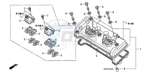 CB1000R9 UK - (E / MPH) drawing CYLINDER HEAD COVER