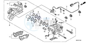 CBF1000T9 UK - (E / ABS MKH) drawing REAR BRAKE CALIPER (CBF1000A/T/S)