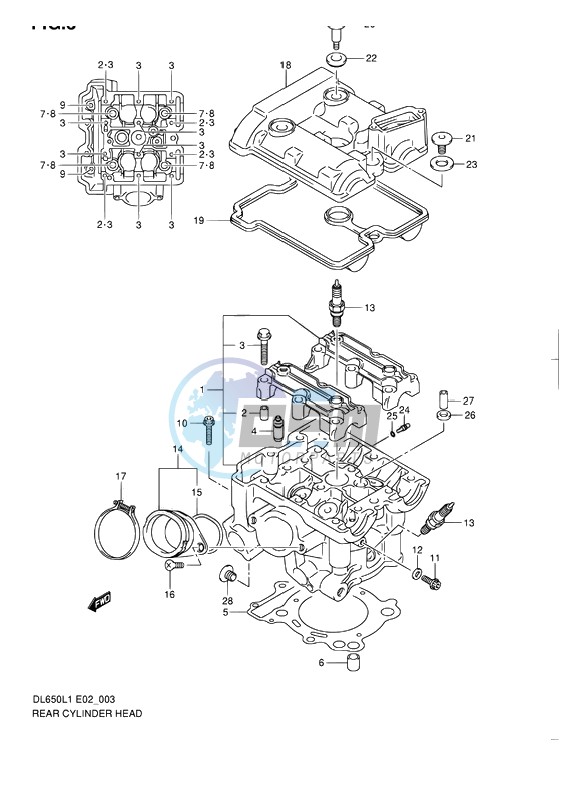 REAR CYLINDER HEAD