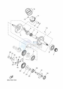 MT125 MTN125-A (BSU1) drawing CRANKSHAFT & PISTON