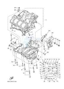 MTM850 MTM-850 XSR900 (B90W) drawing CRANKCASE