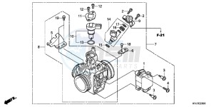 CBR250RB drawing THROTTLE BODY