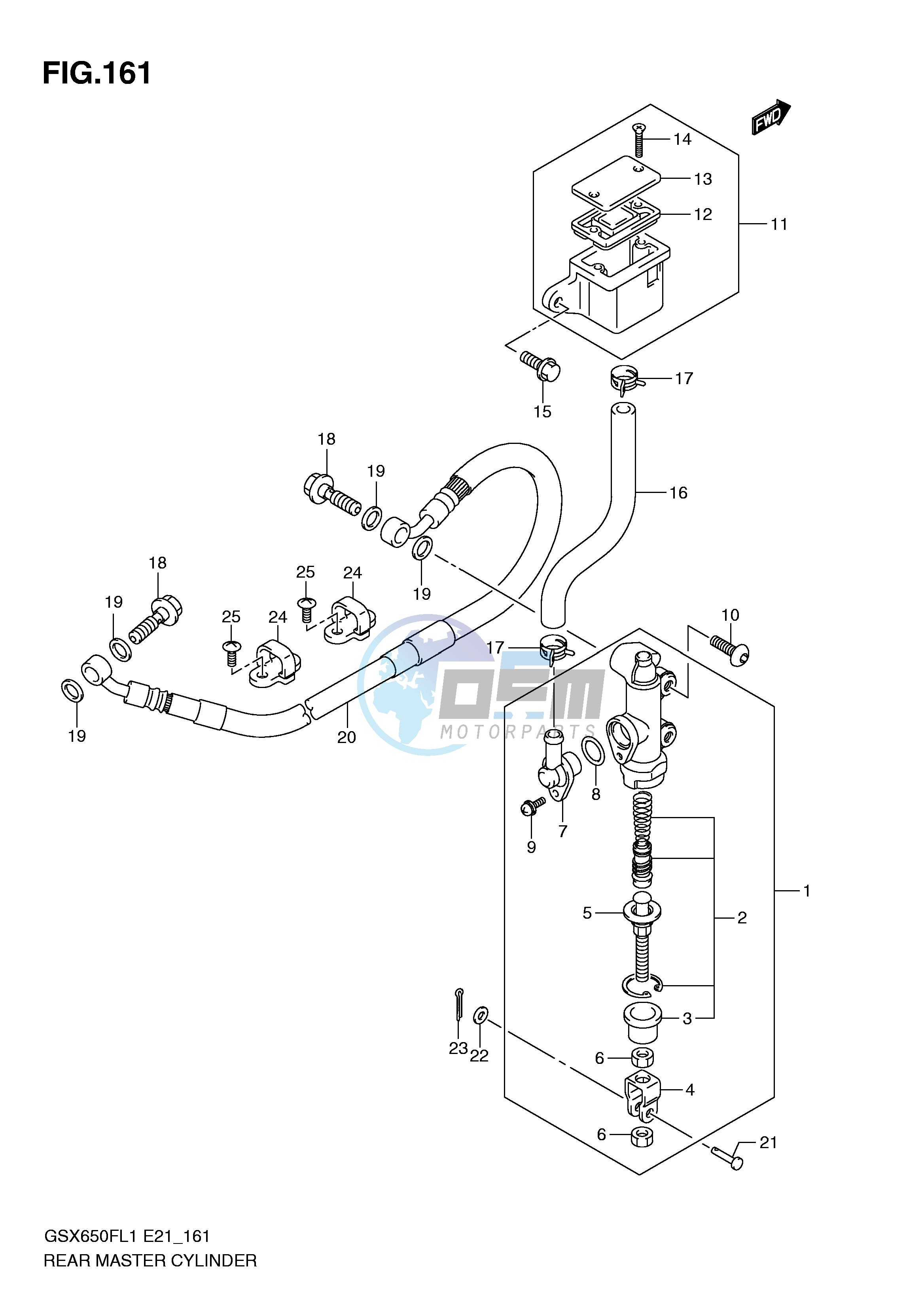 REAR MASTER CYLINDER (GSX650FUL1 E24)