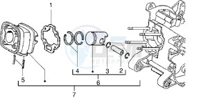 DNA 50 drawing Cylinder-piston-wrist pin assy