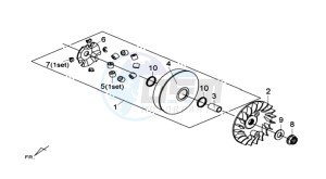 MAXSYM 400 I drawing CLUTCH / V BELT