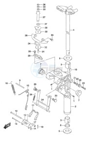 DF 9.9B drawing Swivel Bracket Non-Remote Control