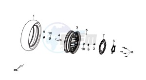 GTS 300 I drawing FRONT WHEEL