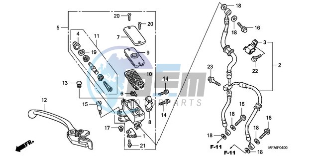 FR. BRAKE MASTER CYLINDER (CBF1000)