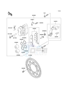 KLX 300 A [KLX300R] (A6F-A7A) A7F drawing FRONT BRAKE