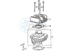 ST RAPIDO - 50 cc drawing CYLINDER HEAD