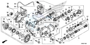 TRX500FA5G TRX500FA Europe Direct - (ED) drawing FRONT FINAL GEAR