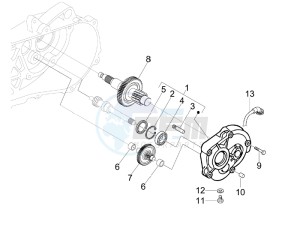 Fly 50 4T 2V 25-30Km/h drawing Reduction unit