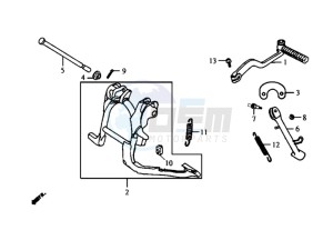 JET BASIX 50 drawing CENTRAL STAND / SIDE STAND