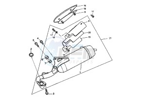 YQ AEROX R 50 drawing EXHAUST