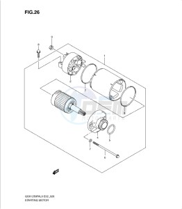 GSX1250 FA drawing STARTING MOTOR