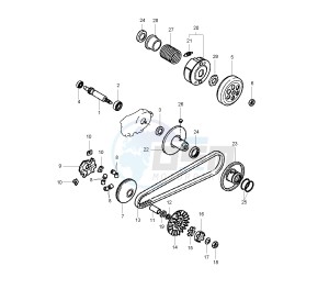 YN NEO'S 50 drawing CLUTCH