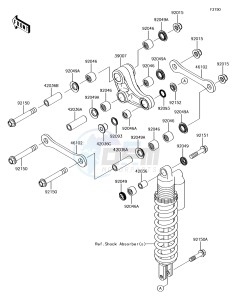 KX85-II KX85DJF EU drawing Suspension