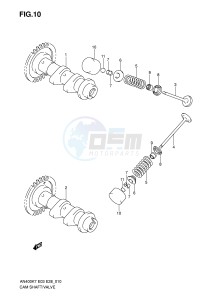 AN400 (E3-E28) Burgman drawing CAMSHAFT VALVE