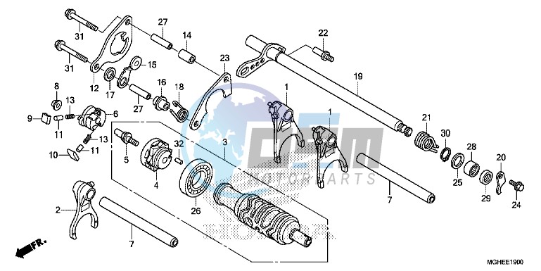 GEARSHIFT DRUM (VFR1200X/XA/XL)