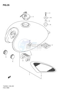 TU250X (E28) drawing FUEL TANK