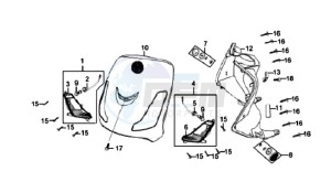 FIDDLE II 50 45KMH NEW ENGINE drawing FR PLATE / INNER PROTECTOR / INDICATORS