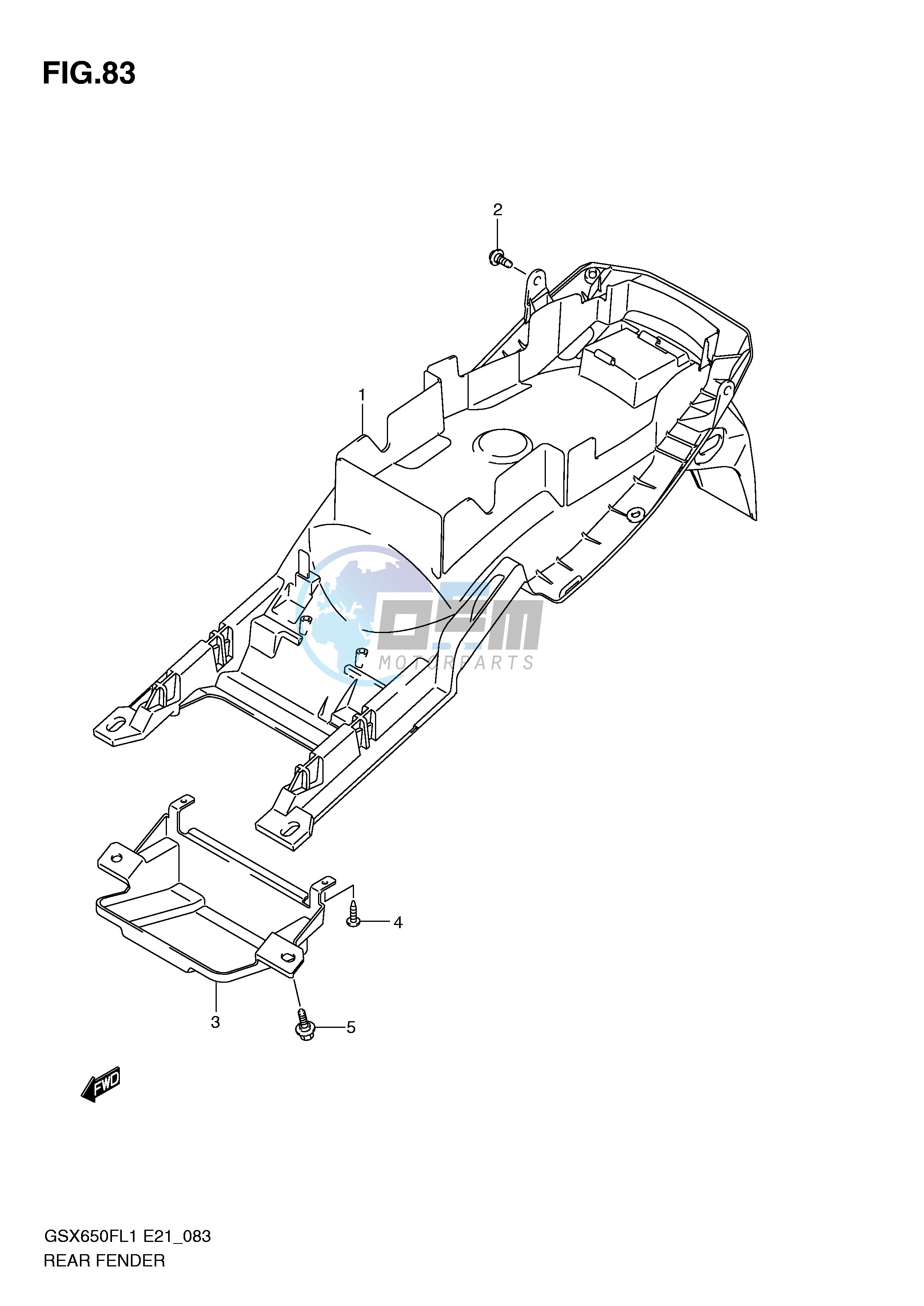 REAR FENDER (GSX650FL1 E21)