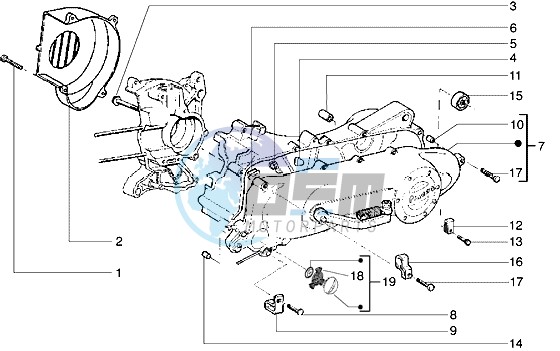 Clutch cover-scrool cover