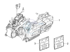 MP3 125 ie Touring drawing Engine assembly