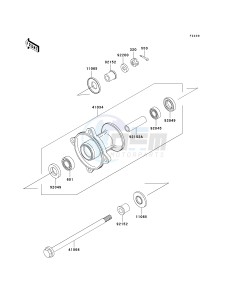 KX 65 A (A6) A6 drawing FRONT HUB