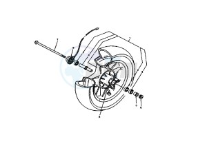 YP E MAJESTY 125 drawing FRONT WHEEL