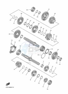 YZF600 YZF-R6 (BN6H) drawing TRANSMISSION