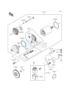 ZX 750 N [NINJA ZX-7RR] (N1-N2) [NINJA ZX-7RR] drawing STARTER MOTOR