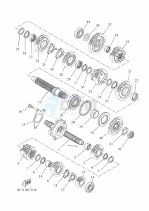 TRACER 700 MTT690-A (B4T1) drawing TRANSMISSION