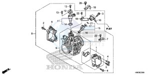 TRX500FA5H TRX500FA ED drawing THROTTLE BODY