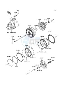 KFX450R KSF450B9F EU drawing Clutch