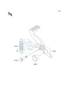 ZX 600 J [ZZR600] (J6F-J8F) J8F drawing BRAKE PEDAL_TORQUE LINK