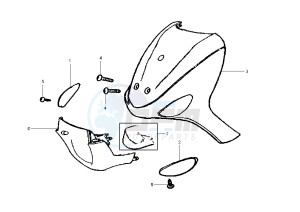 NEW DUKE - 125 cc drawing FRONT SHIELD