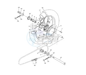 YZ F 250 drawing REAR WHEEL