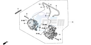 NT650V DEAUVILLE drawing CARBURETOR (ASSY.)