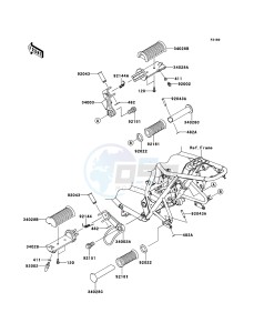 W800 EJ800AEFA GB XX (EU ME A(FRICA) drawing Footrests