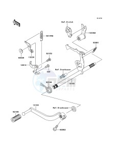 KLX110 KLX110A8F EU drawing Gear Change Mechanism