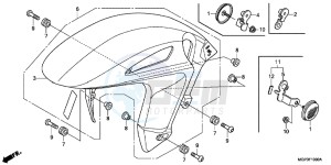 CBR1000RRD Fireblade - CBR1000RR UK - (E) drawing FRONT FENDER