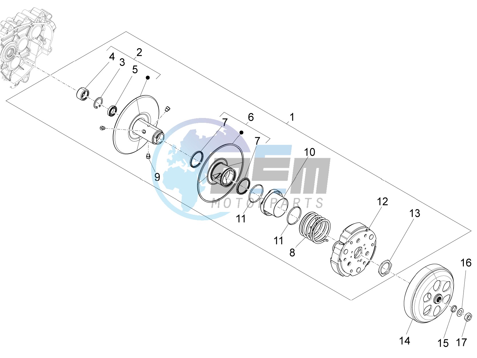 Driven pulley