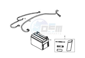 ORBIT 50 drawing BATTERY / TOOLKIT