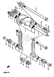 DR600R (E2) drawing REAR CUSHION LEVER